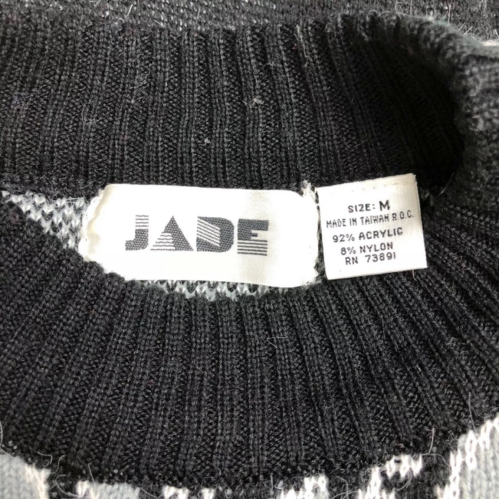 Jade LongSleeve Crew Neckline Floral Black Sweater - Picture 5 of 5